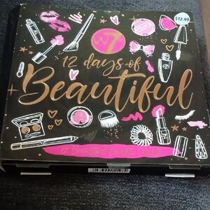 W7 12 Days of Beautiful advent calendar gift set. It features 12 doors, each w